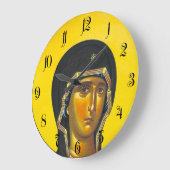 Alte orthodoxe Ikone Große Wanduhr (Winkel)