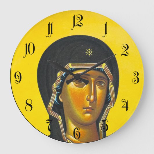 Alte orthodoxe Ikone Große Wanduhr (Vorderseite)