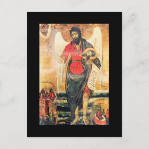 Alte orthodoxe Ikone Johannes des Täufers Postkarte