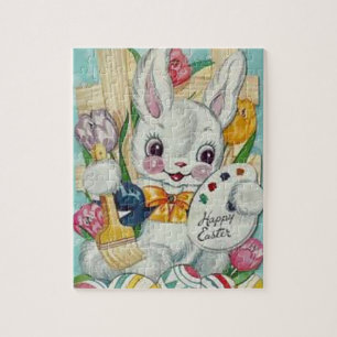 Alte Osterhasenkarte Puzzle