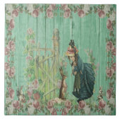 Alte Ostertafel Keramik Fliese (Vorderseite)