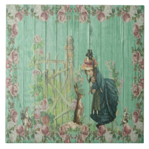 Alte Ostertafel Keramik Fliese