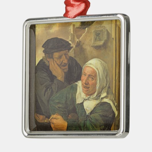 Alte Paare Silbernes Ornament (Links)