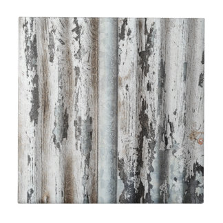 Alte Paint Chipped Wall aus Wellblech Fliese