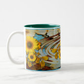 ALTE PAINT & SUNFLOWERS ~ 2 - Tone Tasse (Links)