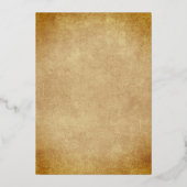 Alte Papierschmuck Romantische Alte Mode Hochzeit Folieneinladung (Rückseite)