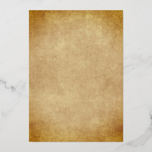 Alte Papierschmuck Romantische Alte Mode Hochzeit Folieneinladung (Rückseite)