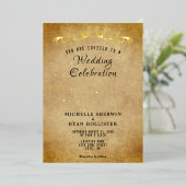 Alte Papierschmuck Romantische Alte Mode Hochzeit Folieneinladung (Stehend vorne)