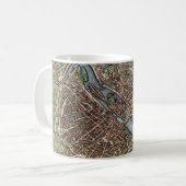 alte Pariser Stadtkarte Kaffeetasse (Vorderseite Links)