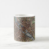 alte Pariser Stadtkarte Kaffeetasse (Mittel)