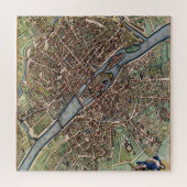 alte Pariser Stadtkarte Puzzle (Horizontal)