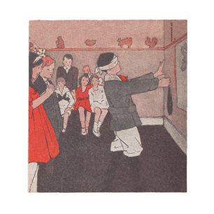 Alte Partyspiele - Pin the Tail on the Donkey Notizblock