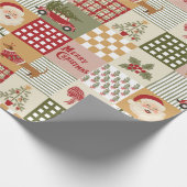 Alte Patchwork-Weihnachtsklassiker Geschenkpapier (Ecke)