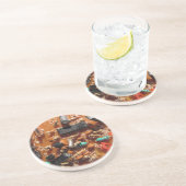 Alte PC-Mainboard Sandstein Untersetzer (Seite)