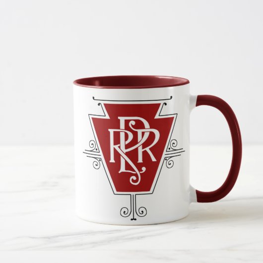 Alte Pennsylvania-Eisenbahn-Logo-Tasse Tasse (Rechts)