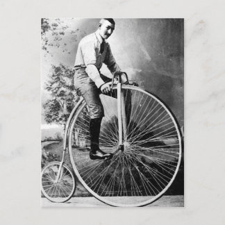 Alte Penny-Farthing-Victorianische Fahrrad Postkarte