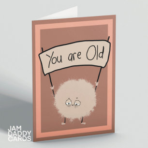 Alte Person Geburtstag Karte