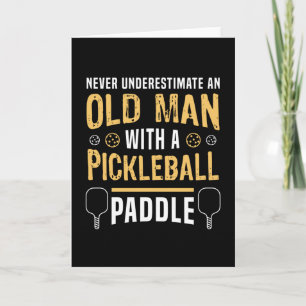 Alte Person mit einem Pickleball-Schläger-Geschenk Karte