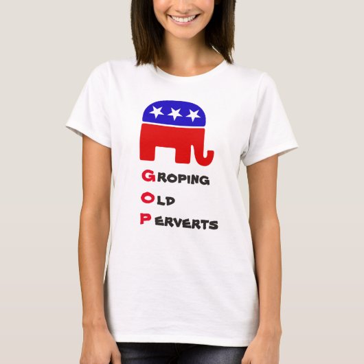 Alte Perversen anhäufen: Anti-republikanischer T - T-Shirt (Vorderseite)