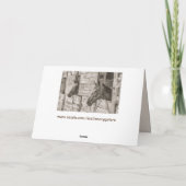 alte Pferde mit Grußkarte Feiertagskarte (Rückseite)