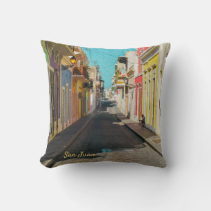 Alte Pflasterstraße in San Juan Fotografie Kissen
