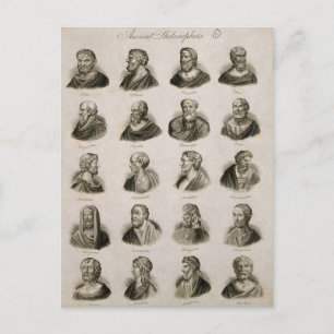Alte Philosophen Porträt Denker Vintage Postkarte
