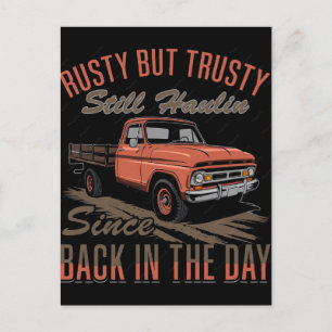 Alte Pickup-Truck-Design-Vektorillustration Feiertagspostkarte