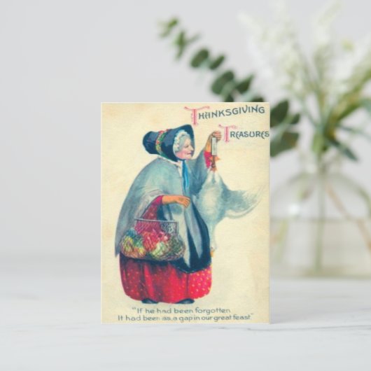 Alte Pilgrim-Frau Postkarte (Stehend Vorderseite)