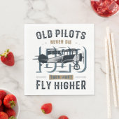 Alte Piloten Die nie Biplane-Flug-Angebot Serviette (Beispiel)