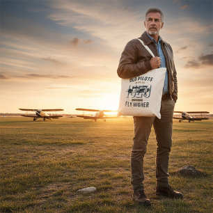 Alte Piloten Die nie Biplane-Flug-Angebot Tragetasche