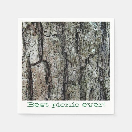 Alte Pine Bark Picnic Serviette (Vorderseite)
