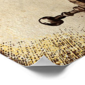 Alte Piraten der Kapitänsflagge des Karibischen Sc Poster (Ecke)