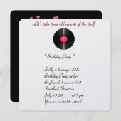 Alte Platten Einladung zum Geburtstag. (Vorne/Hinten)