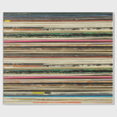 Alte Plattenkartons in Pilerecord gestapelt, vi Geschenkpapier (Flach)