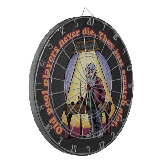 Alte Poolspieler Dartscheibe (Vorderseite Links)