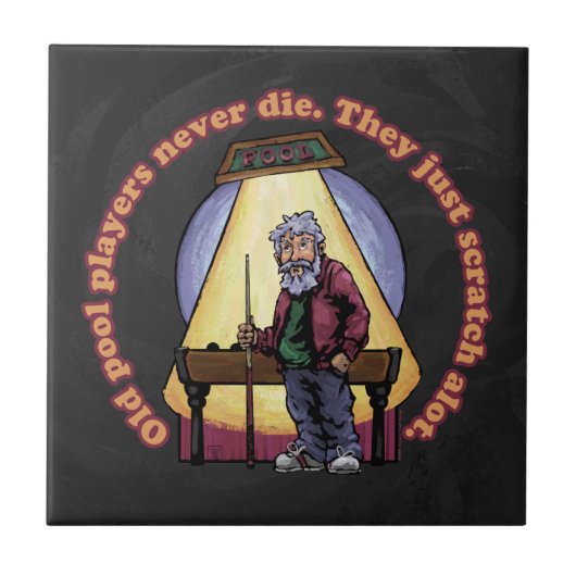 Alte Poolspieler Fliese (Vorderseite)