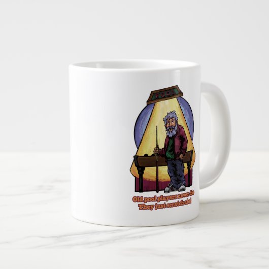 Alte Poolspieler Jumbo-Tasse (Vorderseite Rechts)