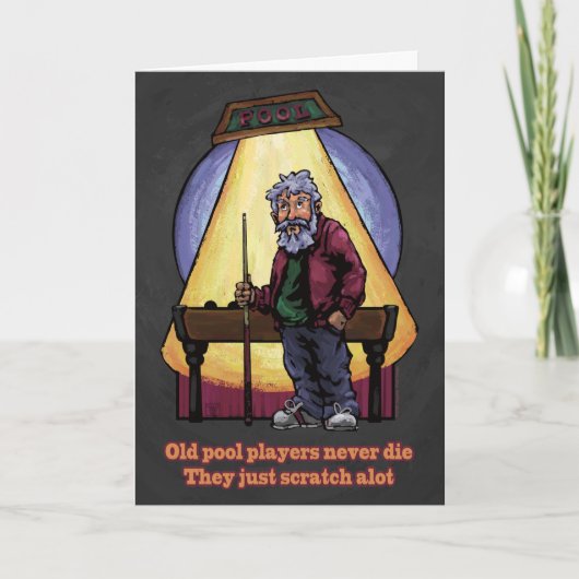 Alte Poolspieler Karte (Vorderseite)