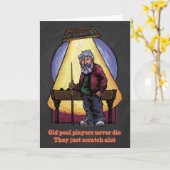 Alte Poolspieler Karte (Gelbe Blume)