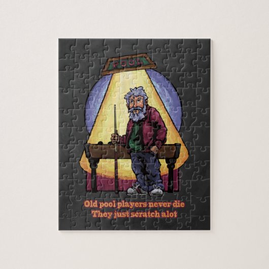 Alte Poolspieler Puzzle (Vertikal)