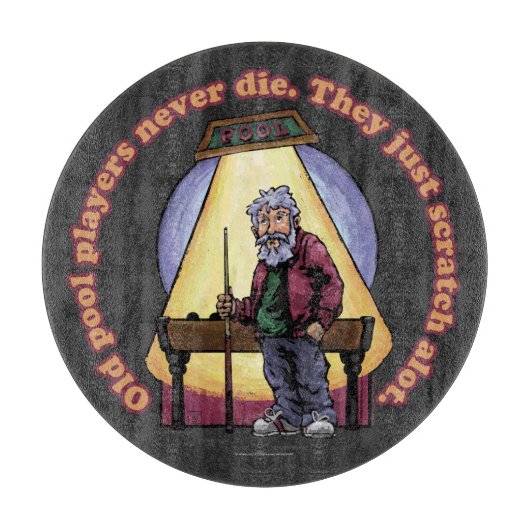 Alte Poolspieler Schneidebrett (Vorderseite)