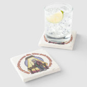 Alte Poolspieler Steinuntersetzer (Seitenansicht)