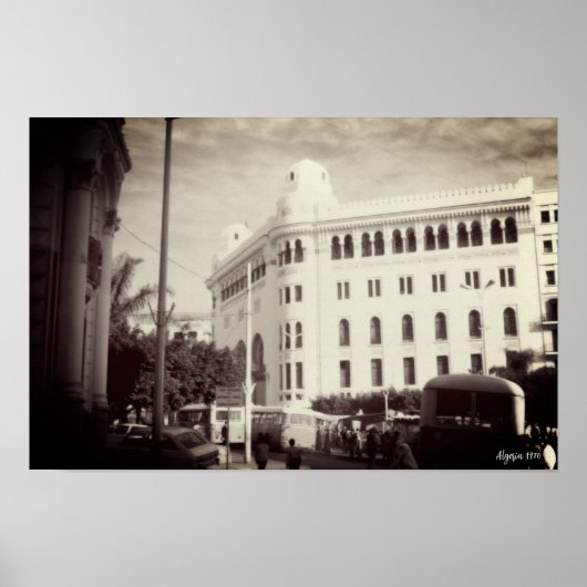 Alte Post in Algier, Algerien Poster (Vorne)