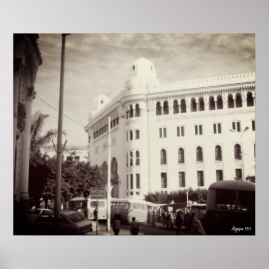 Alte Post in Algier, Algerien Poster (Vorne)