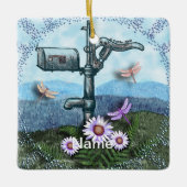 Alte Postbox Keramikornament (Vorderseite)