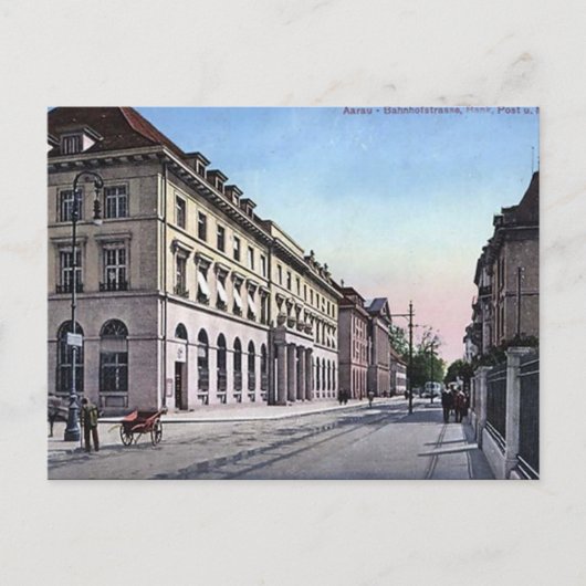 Alte Postkarte - Aarau, Aargau, Schweiz (Vorderseite)