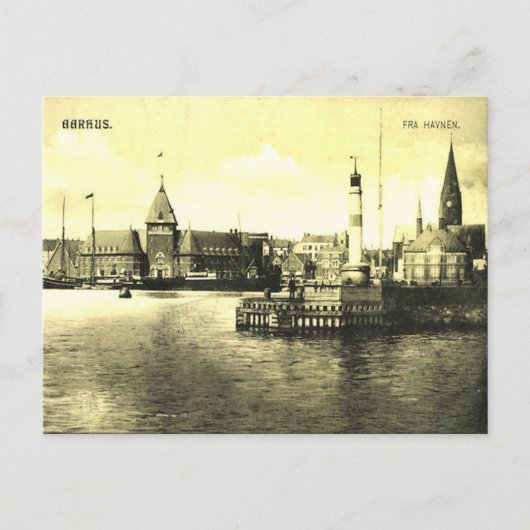 Alte Postkarte - Aarhus, Dänemark (Vorderseite)