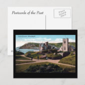 Alte Postkarte - Aberystwyth Burg (Vorne/Hinten)