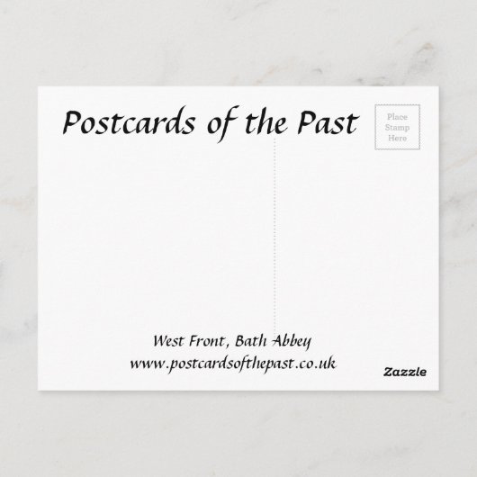 Alte Postkarte - Abtei von Bad (Rückseite)