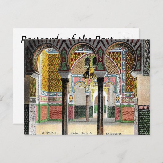 Alte Postkarte - Alcazar, Sevilla, Spanien (Vorne/Hinten)